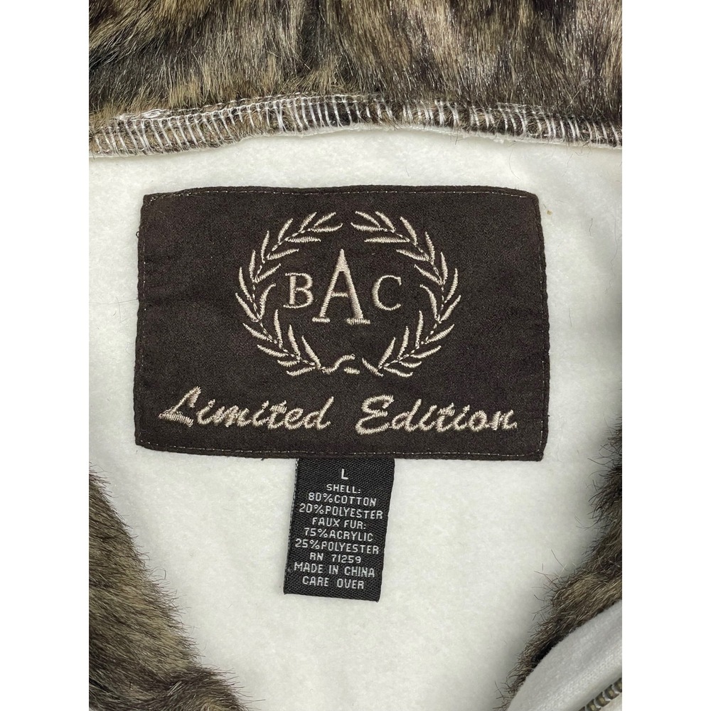 BAC Vest Faux Fur Lined Hat Large Extremely Soft Mackinaw Island Embroidered - Picture 2 of 8